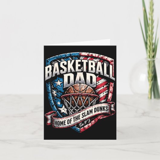 Basketbal Vader - Thuisbasis van de Slam Dunks Kaart (Voorkant)