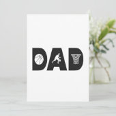 Basketbal Vader Vaderdag Basketbal Cadeau   Kaart (Staand voorkant)