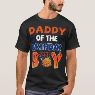 Basketbal Vader Van De Verjaardag Jongen Familie T-shirt