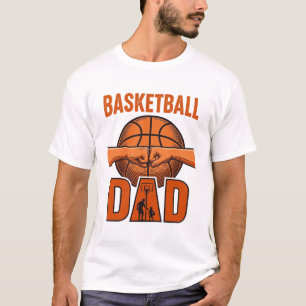 Basketbal Vader Vintage Gravure Shirt Ontwerp_1