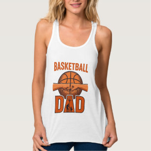 Basketbal Vader Vintage Gravure Shirt Ontwerp_1