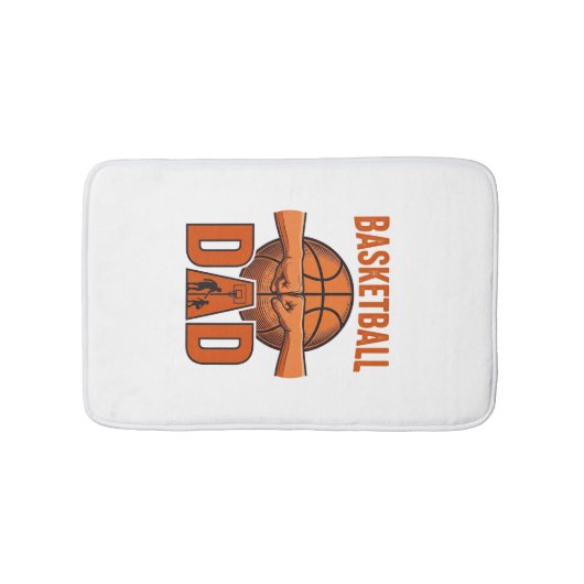 Basketbal Vader Vintage Gravure Shirt Ontwerp_1 Badmat (Voorkant)