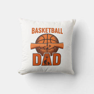 Basketbal Vader Vintage Gravure Shirt Ontwerp_1 Kussen
