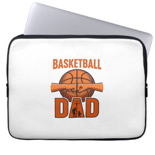 Basketbal Vader Vintage Gravure Shirt Ontwerp_1 Laptop Sleeve