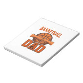 Basketbal Vader Vintage Gravure Shirt Ontwerp_1 Notitieblok (Linkerzijde)