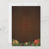 Basketbal Vakantie Feest Diner Uitnodiging (Achterkant)