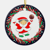 Basketbal Vakantie Gift Keramisch Ornament (Voorkant)