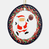 Basketbal Vakantie Gift Keramisch Ornament (Links)