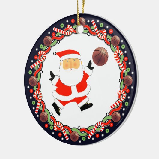 Basketbal Vakantie Gift Keramisch Ornament (Links)