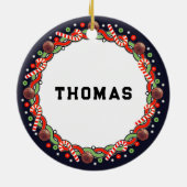 Basketbal Vakantie Gift Keramisch Ornament (Achterkant)