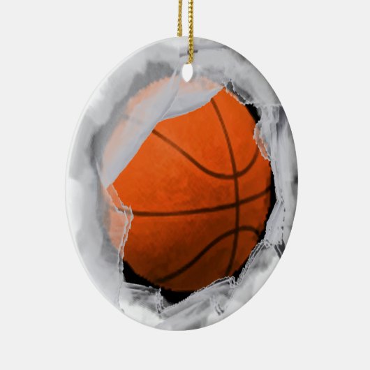 Basketbal Vakantie Keepsake Keramisch Ornament (Rechts)