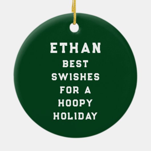 Basketbal Vakantie Keepsake Keramisch Ornament (Achterkant)