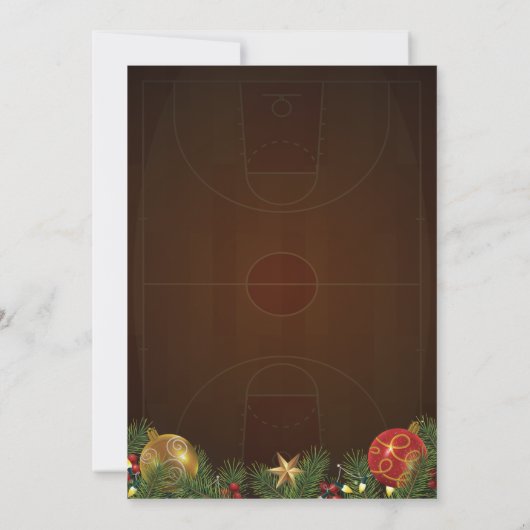 Basketbal Vakantie Party Diner Uitnodiging (Achterkant)