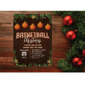 Basketbal Vakantie Party Diner Uitnodiging