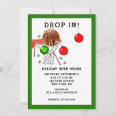 Basketbal Vakantie Party Kaart (Voorkant)