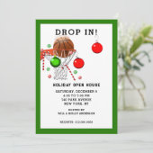 Basketbal Vakantie Party Kaart (Staand voorkant)