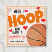 Basketbal Valentijns Label van de Jongensgift (Voorkant)