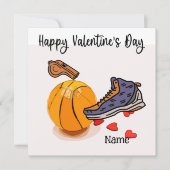 Basketbal Valentijnsdag van Speler met liefde   Kaart (Voorkant)