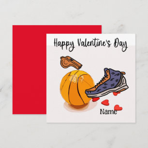 Basketbal Valentijnsdag van Speler met liefde Kaart