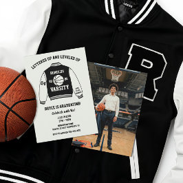 Basketbal Varsity Jacke Afstudeerfeest Kaart