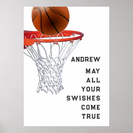 Basketbal Veel Succes Poster (Voorkant)