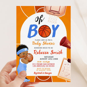 Basketbal velden Oh Boy Baby shower thema Kaart