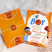 Basketbal velden Oh Boy Baby shower thema Kaart