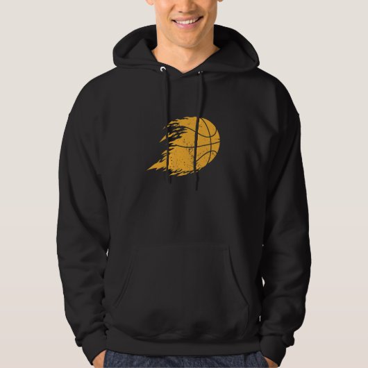 Basketbal verbrandt hoodie (Voorkant)