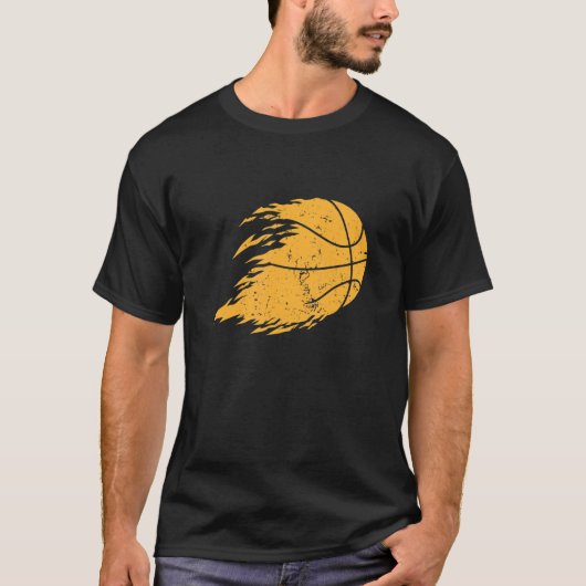 Basketbal verbrandt t-shirt (Voorkant)