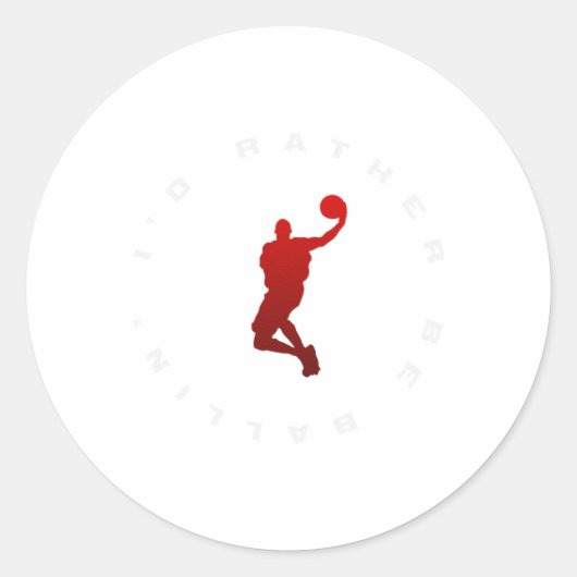 Basketbal Verenigde Staten Support Team American F Ronde Sticker (Voorkant)