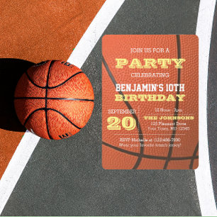 Basketbal Verjaardag Alle gelegenheden Uitnodiging