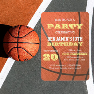 Basketbal Verjaardag Alle gelegenheden Uitnodiging