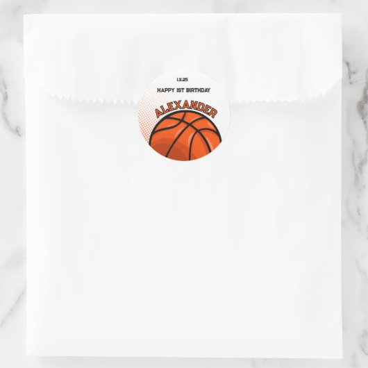 Basketbal Verjaardag Bash Sticker (Tas)
