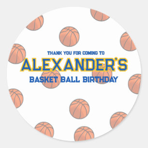 Basketbal Verjaardag Bash Sticker