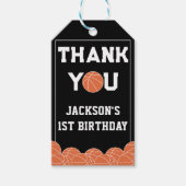 Basketbal Verjaardag Dank u Cadeaulabel (Voorkant)