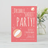 Basketbal Verjaardag Gepersonaliseerd Feest Kaart (Staand voorkant)