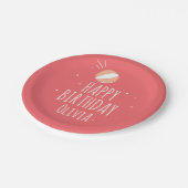 Basketbal Verjaardag Gepersonaliseerd Feest Papieren Bordje (Gekanteld)