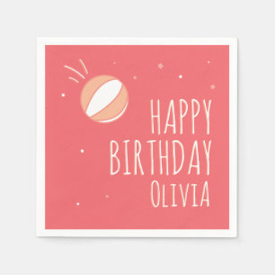 Basketbal Verjaardag Gepersonaliseerd Feest Servet