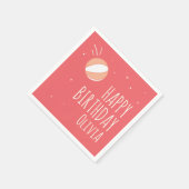 Basketbal Verjaardag Gepersonaliseerd Feest Servet (Hoek)