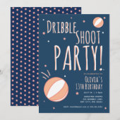 Basketbal Verjaardag Gepersonaliseerde Party Uitno Kaart (Voorkant / Achterkant)