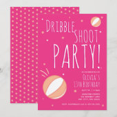 Basketbal Verjaardag Gepersonaliseerde Party Uitno Kaart (Voorkant / Achterkant)