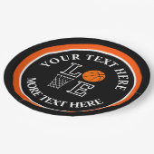 Basketbal Verjaardag Gift, Basketbal Team Speler Papieren Bordje (Gekanteld)