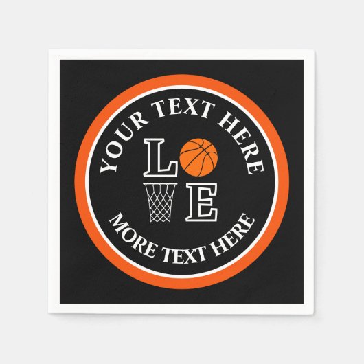 Basketbal Verjaardag Gift, Basketbal Team Speler Servet (Voorkant)