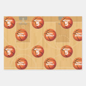 Basketbal Verjaardag Inpakpapier Vel (Voorkant 2)
