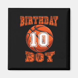 Basketbal - Verjaardag Jongen 10 Jaar Oud 10e Verj Magneet