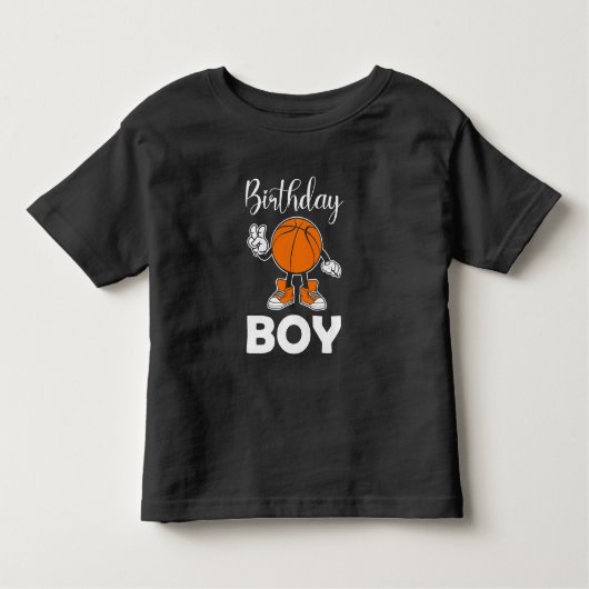 Basketbal Verjaardag Jongen T-shirt (Voorkant)
