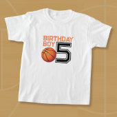 Basketbal Verjaardag Jongen T-shirt