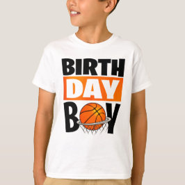 Basketbal Verjaardag Jongen T-shirt