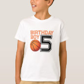 Basketbal Verjaardag Jongen T-shirt (Voorkant)