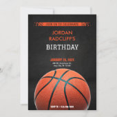 Basketbal verjaardag kaart (Voorkant)